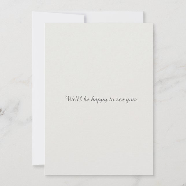 Remerciements Carte de mariage à code QR 'Save the Date' minimal (Dos)