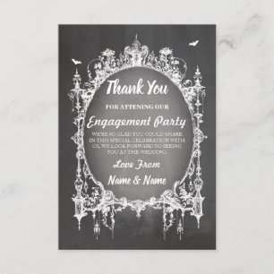 Remerciements Carte de mariage gothique de remerciement Hallowee