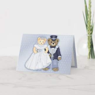Remerciements Carte de mariage Ourson