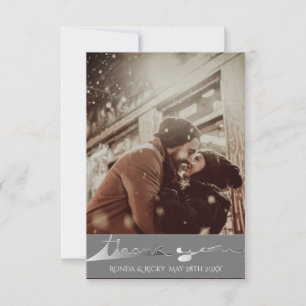 Remerciements Carte de Mariage photo personnalisée "Merci"