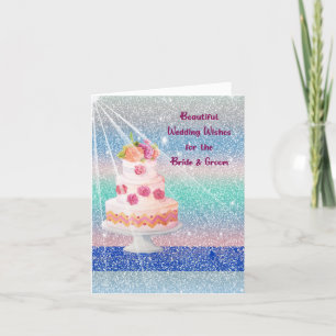 Remerciements Carte de mariage pour la mariée et le marié avec g