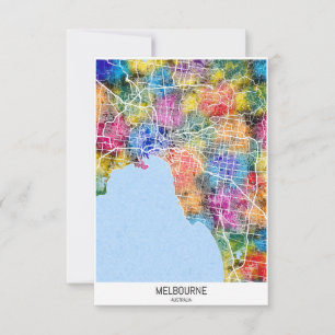 Remerciements Carte de Melbourne Australia City