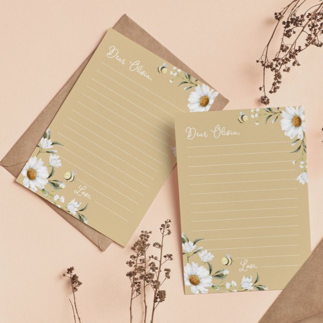 Remerciements Carte de message de la capsule de temps Daisy Bee  (Créateur téléchargé)