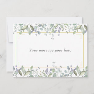Remerciements Carte de Message Pâturage Sauge et Lilas