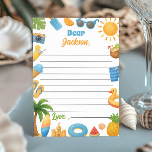 Remerciements Carte de message pour la fête de la plage d'été