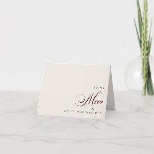 Remerciements Carte de message pour ma mère le jour de mon maria