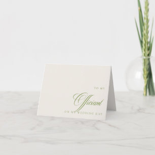 Remerciements Carte de message pour mon officiant le jour de mon