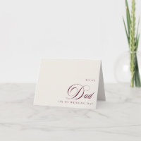 Carte de message pour mon père le jour de mon mari