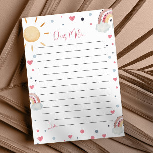 Remerciements Carte de message Sunshine Rainbow Time Capsule