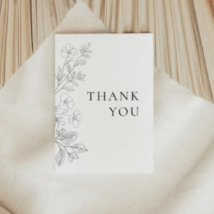 Remerciements Carte de mise en conserve à date minimale florale 