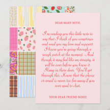 Carte de motivation matelassée d'amour