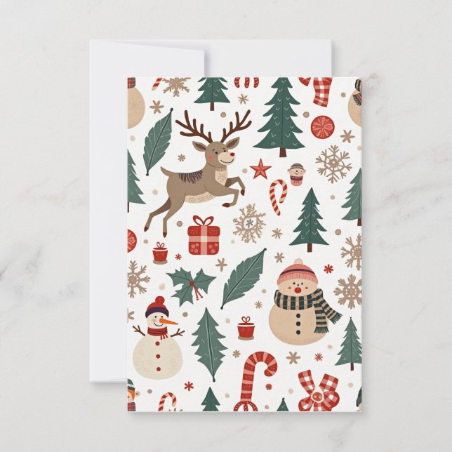 Remerciements Carte de Noël (Devant)