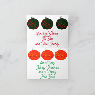 Remerciements Carte de Noël