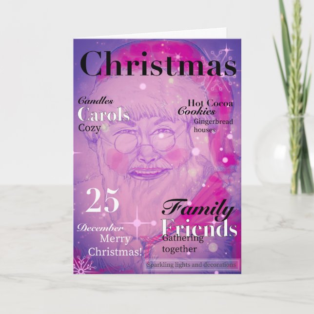 Remerciements Carte de Noël (Devant)