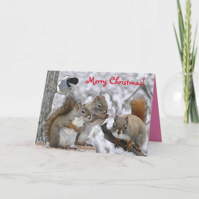 Remerciements Carte de Noël 7 x 5" avec M. Bickles (Devant)