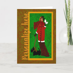 Remerciements Carte de Noël Art Nouveau