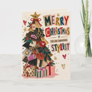 Remerciements Carte de Noël artisanale pour un styliste incroyab