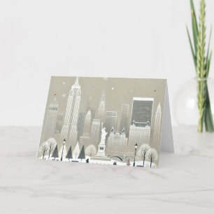 Remerciements Carte de Noël avec la Statue de la Liberté embléma