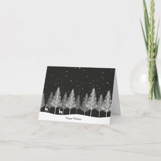 Remerciements Carte de Noël avec rennes