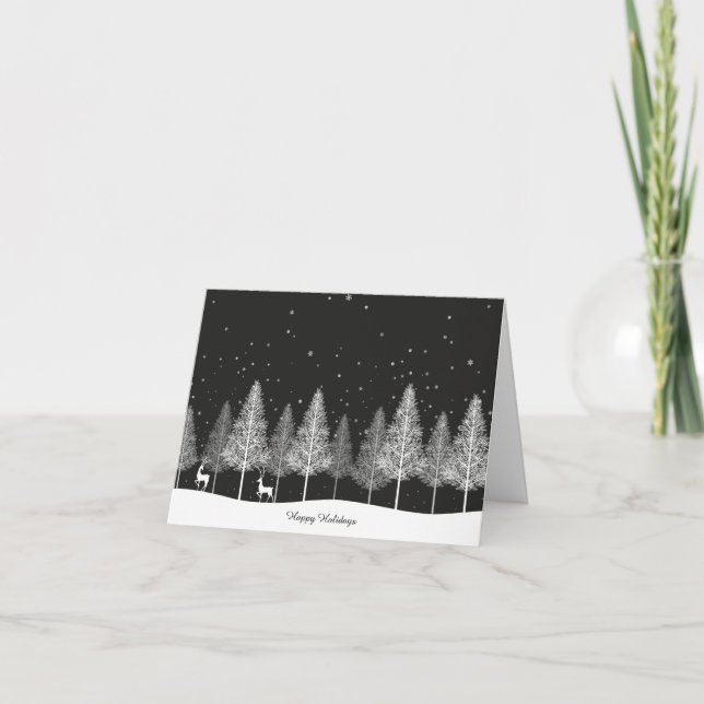 Remerciements Carte de Noël avec rennes (Devant)