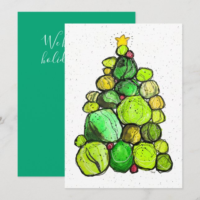 Remerciements Carte de Noël Cairn de vacances (Devant / Derrière)