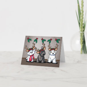 Remerciements Carte de Noël Chiens KiniArt