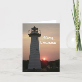 Remerciements Carte de Noël Cleveland Lighthouse