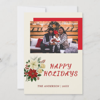 Remerciements “Carte de Noël de famille | Carte de vœux Joyeuses