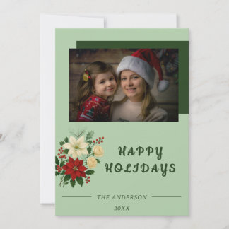 Remerciements “Carte de Noël de famille | Carte de vœux Joyeuses