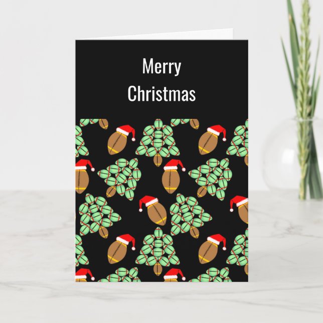 Remerciements Carte de Noël de football (Devant)