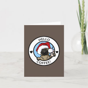 Remerciements Carte de Noël de l'amoureux du café Cairn Terrier