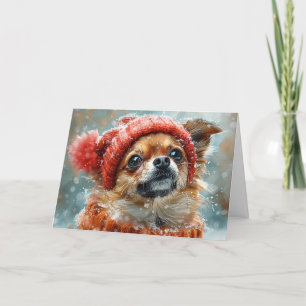 Remerciements Carte de Noël de Noël de Noël de la Cute Chihuahua