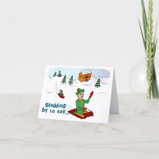 Remerciements Carte de Noël de Scooter l'elfe (Devant)
