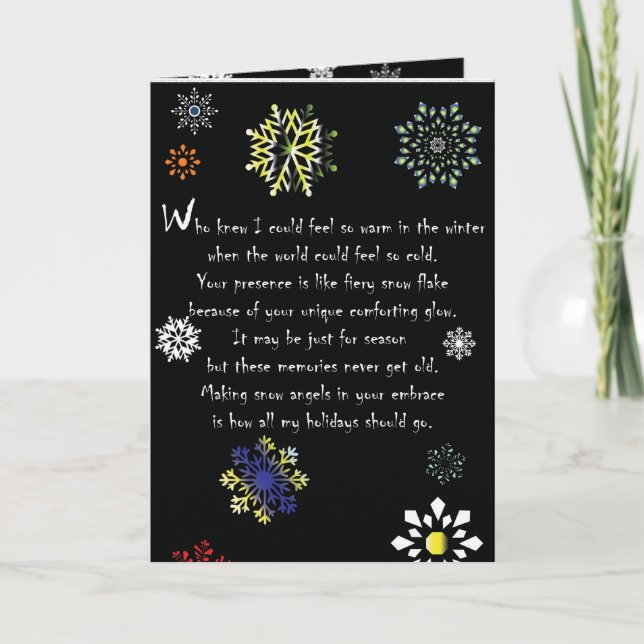 Remerciements Carte de Noël de snowflacon (Devant)