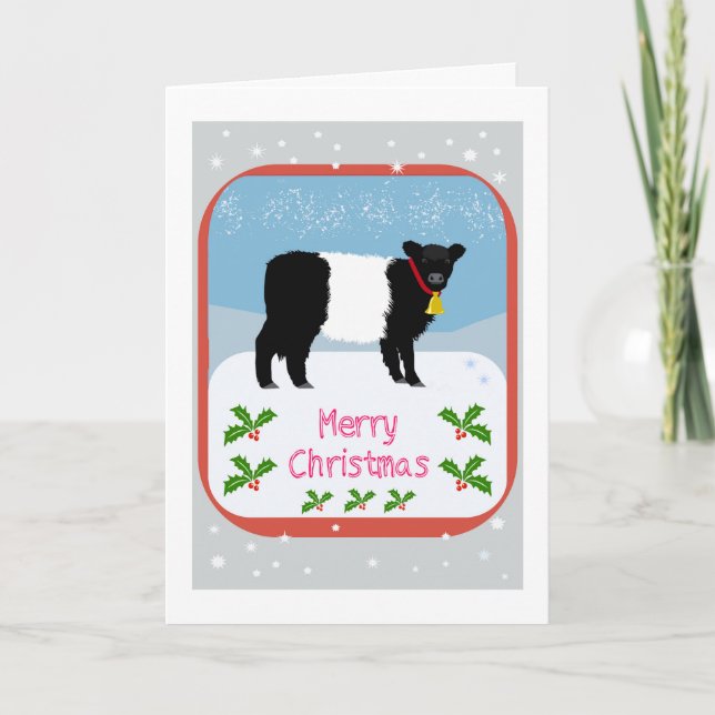 Remerciements carte de Noël de veau Galloway (Devant)