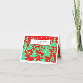 Remerciements Carte de Noël décorative
