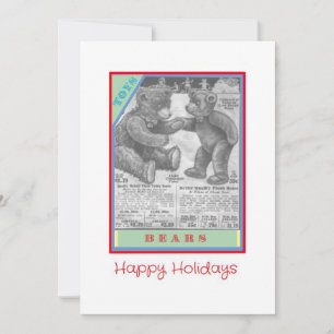 Remerciements Carte de Noël des ours par Bruce Tunis