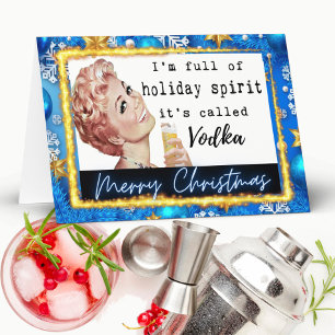 Remerciements Carte de Noël drôle Meilleure amie "Esprit de fête