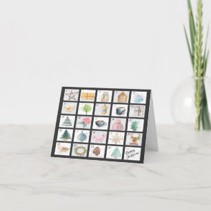 Remerciements Carte de Noël du calendrier de l'arrivée
