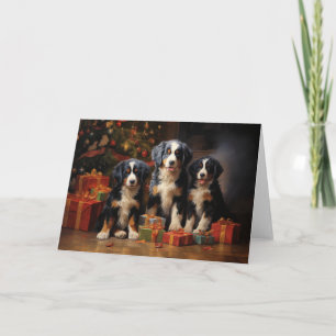 Remerciements Carte de Noël du chien de montagne bernois