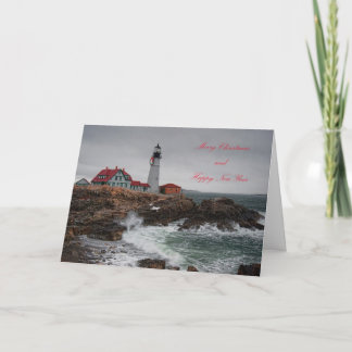 Remerciements Carte de Noël du phare de Portland Head