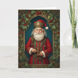 Remerciements Carte de Noël du Vieux St. Nick de l'époque victor