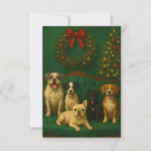 Carte de Noël élégante pour les vacances avec port
