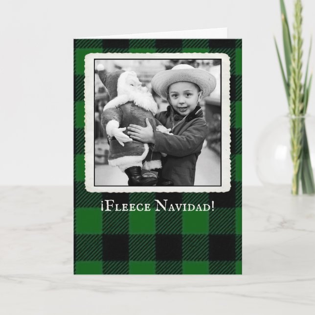 Remerciements Carte de Noël espagnole mexicaine "Fleece Navidad" (Devant)