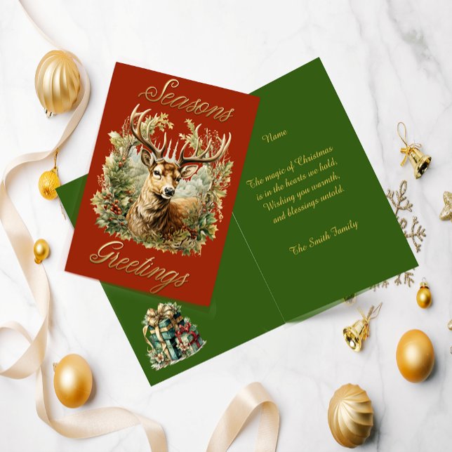 Remerciements Carte de Noël Festig (Front And Inside)