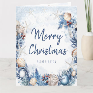 Remerciements Carte de Noël Floride personnalisée