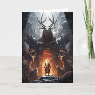 Remerciements Carte de Noël Imaginaire Père Noël