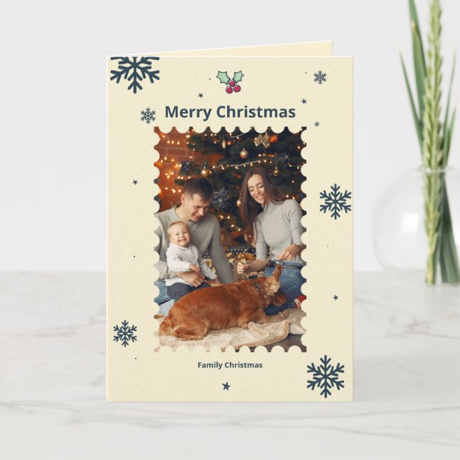 Remerciements Carte de Noël jaune (Devant)