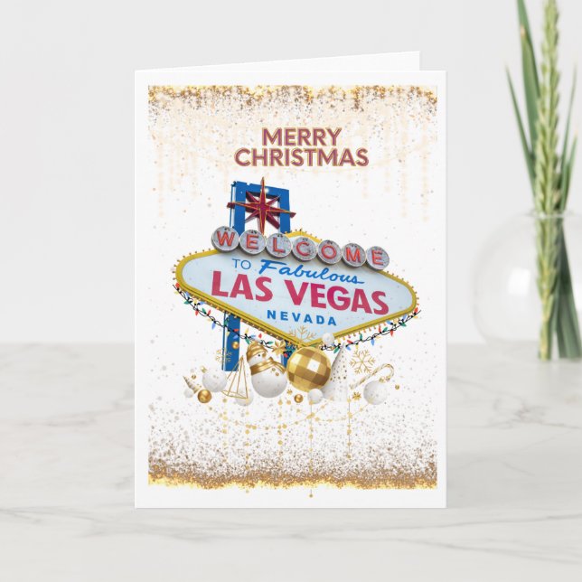 Remerciements Carte de Noël Las Vegas (Devant)