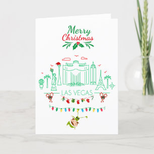 Remerciements Carte de Noël Las Vegas